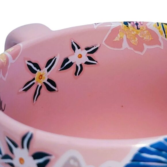 NWOT Retired OPALHOUSE MUG Away from My Desk Tropical Floral Cockatoo Stoneware - Picture 14 of 16